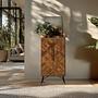 Highboard / Chest of drawers SANTJAGO WOOD HIGH 63x32x117 cm 2 doors Solid fir hjh LIVING 4