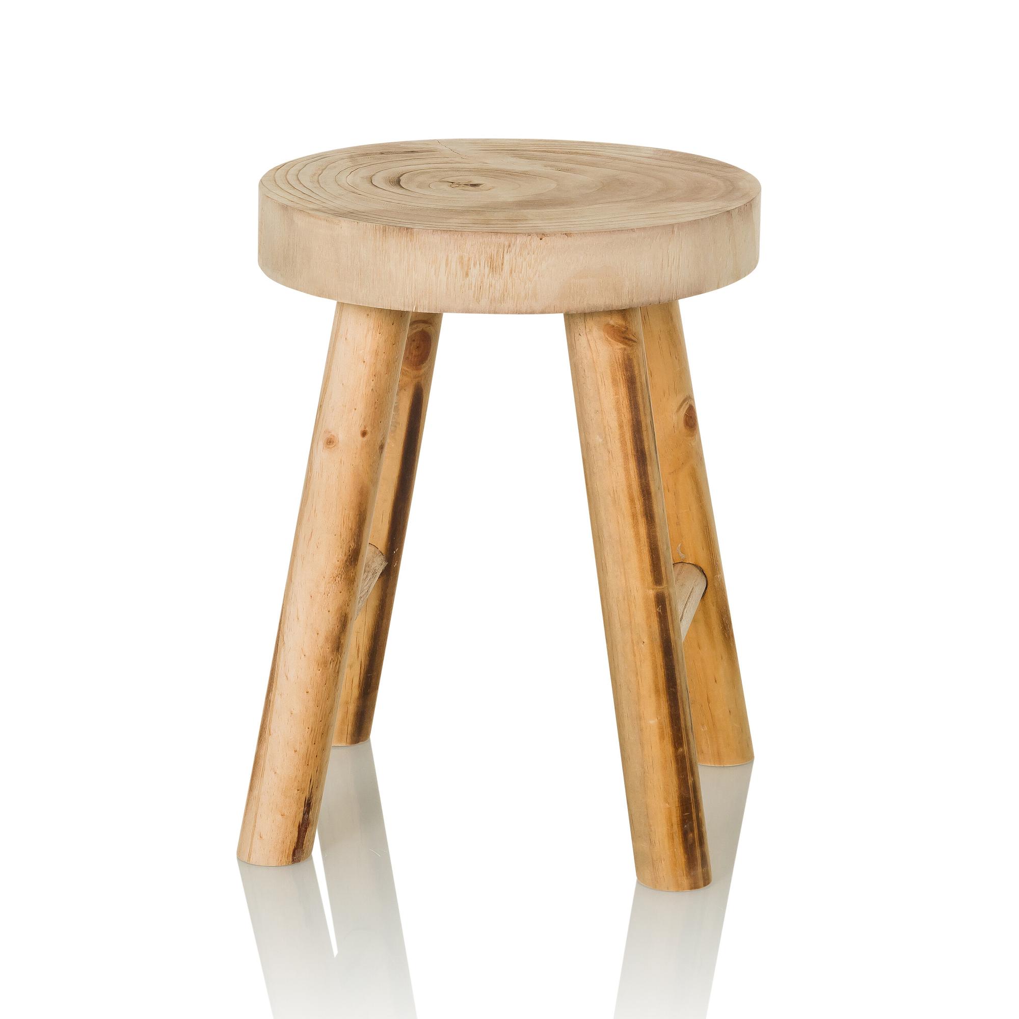 RUSTIKO W Hocker Paulownia-Holz 7