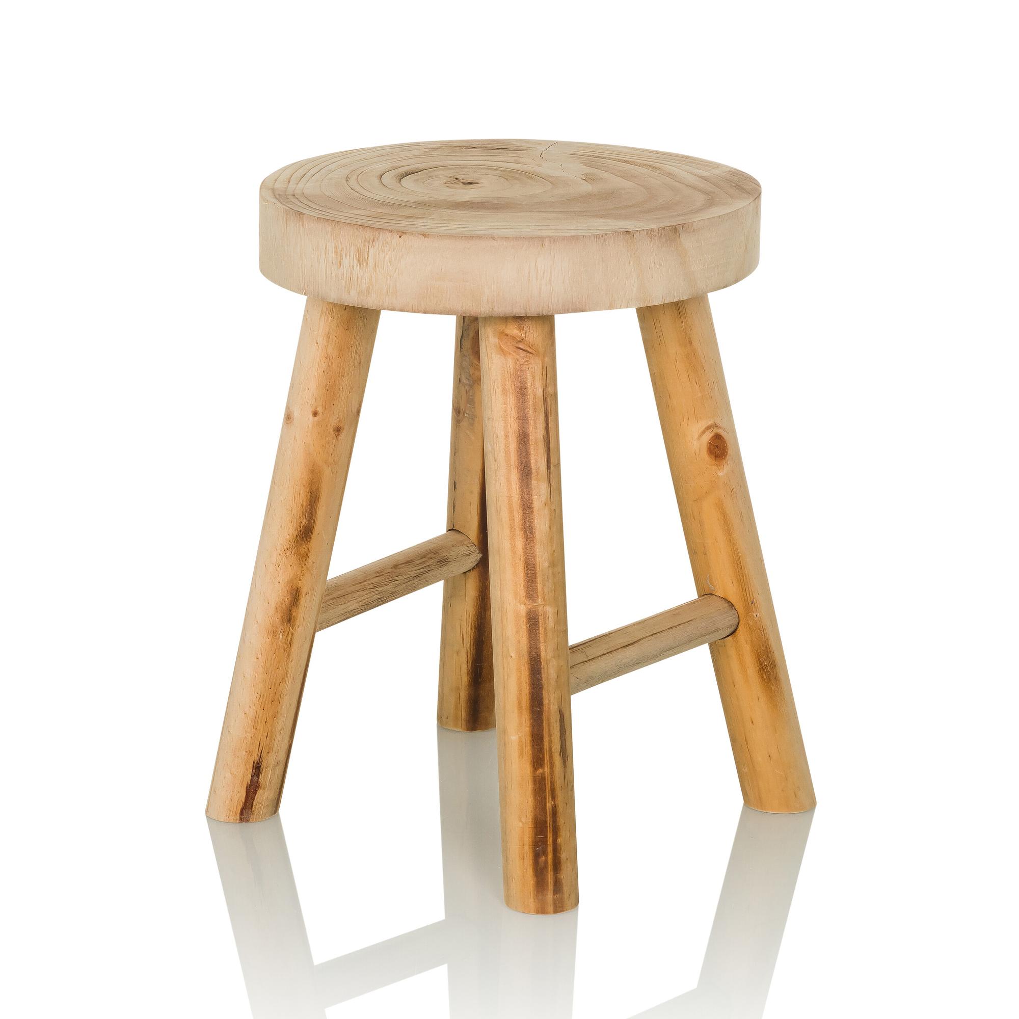 RUSTIKO W Hocker Paulownia-Holz 8