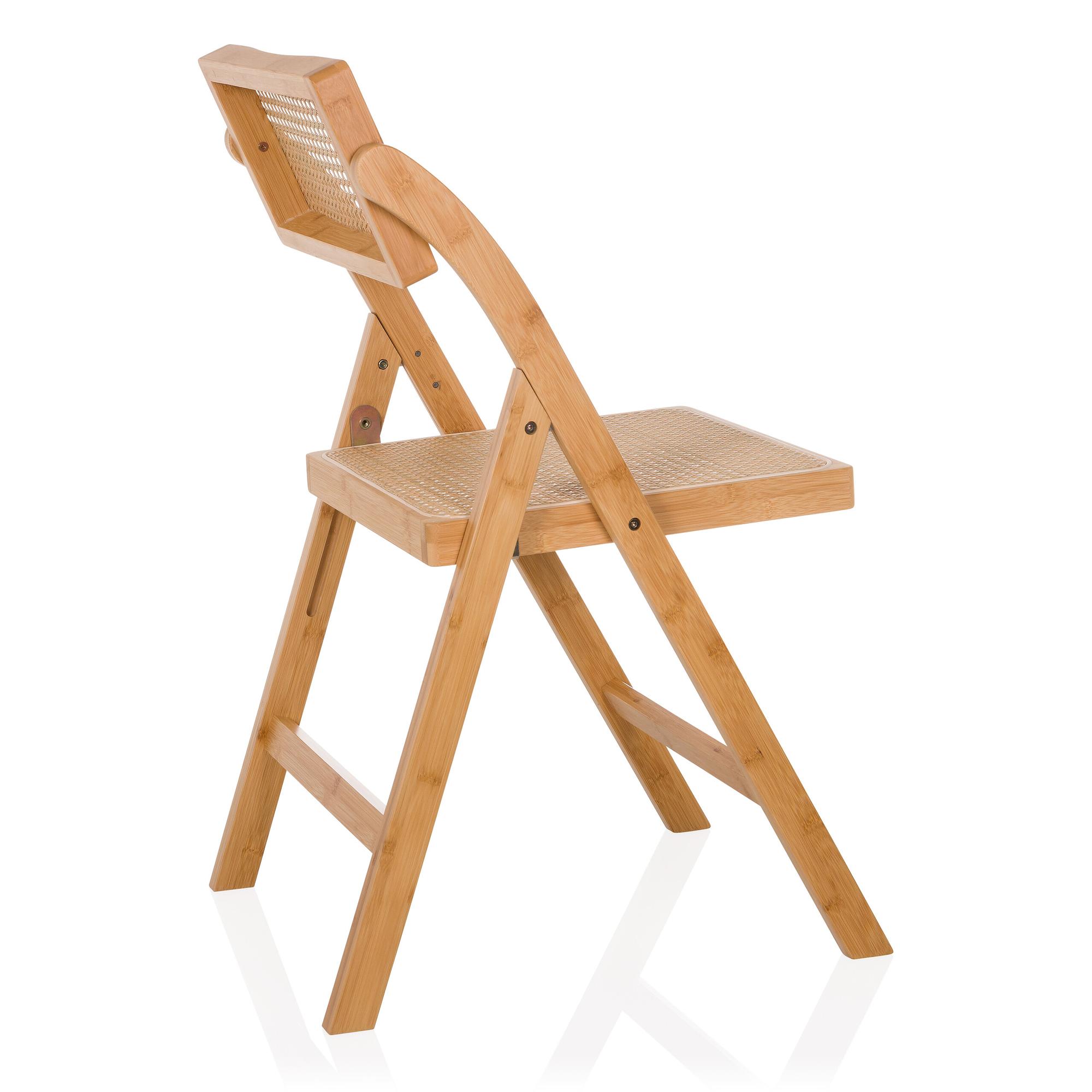 TUDELA BAMBOO Klappstuhl Rattan 7