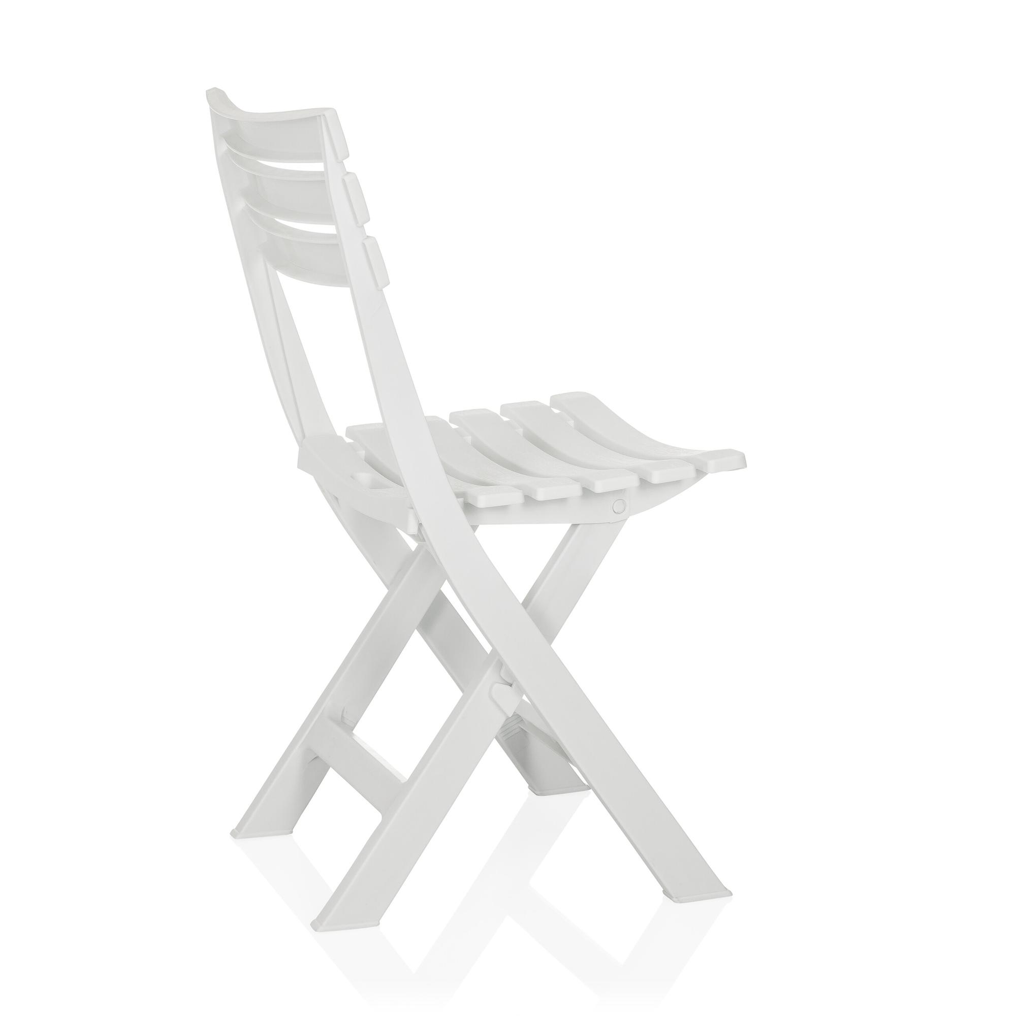 Garden chair / Folding chair TRAVANO plastic white hjh LIVING 7
