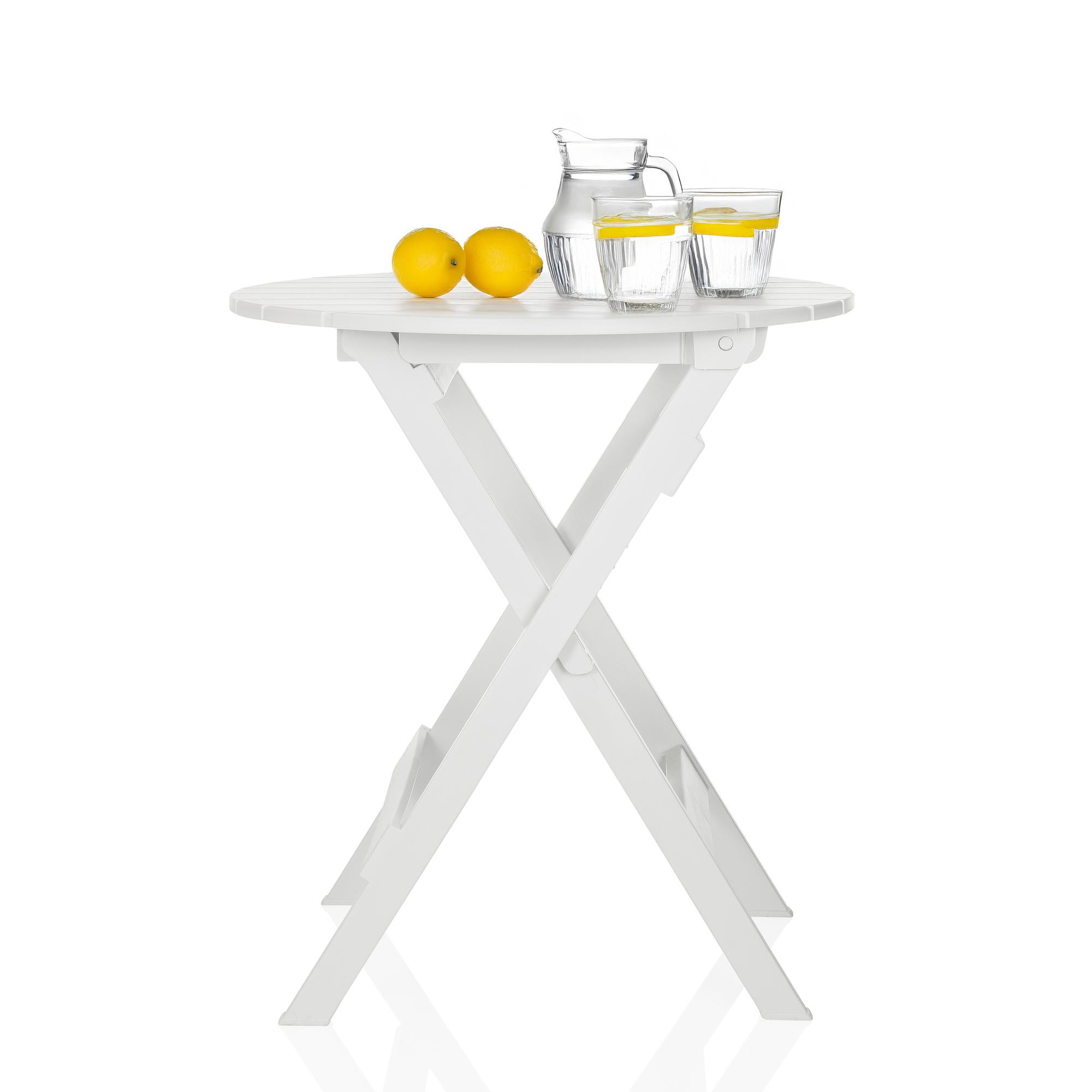 Garden table / Folding table TRAVANO T plastic white hjh LIFE 1
