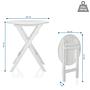 TRAVANO T Gartentisch Kunststoff Weiß 4