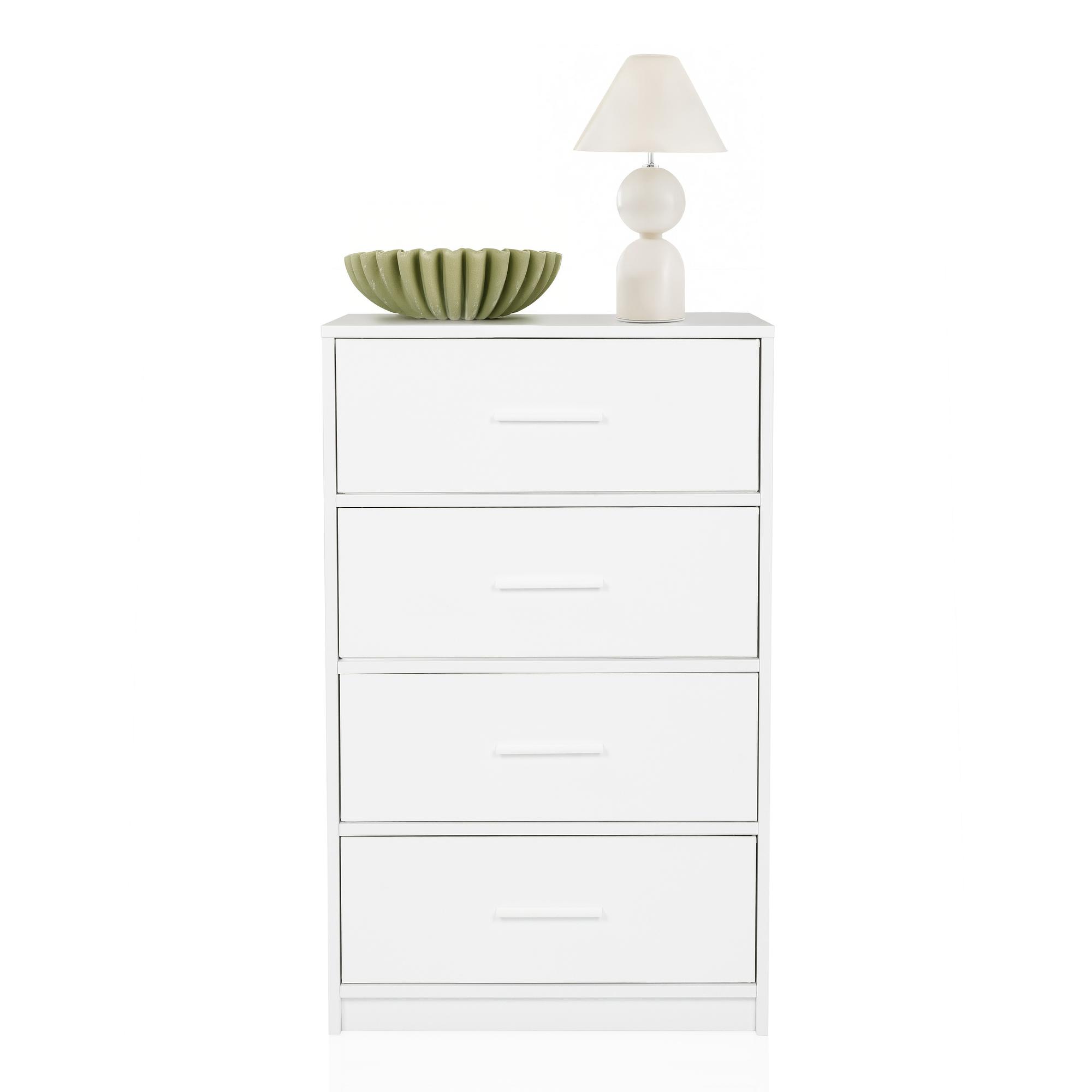 Chest of drawers ESTORIA 58x30x91cm 4 compartments white hjh LIVING 1