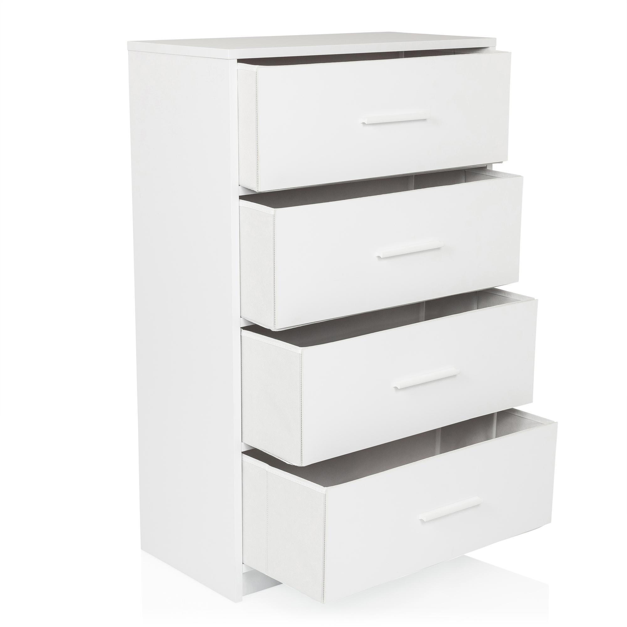 Chest of drawers ESTORIA 58x30x91cm 4 compartments white hjh LIVING 2