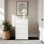 Chest of drawers ESTORIA 58x30x91cm 4 compartments white hjh LIVING 3