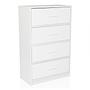 Chest of drawers ESTORIA 58x30x91cm 4 compartments white hjh LIVING 5
