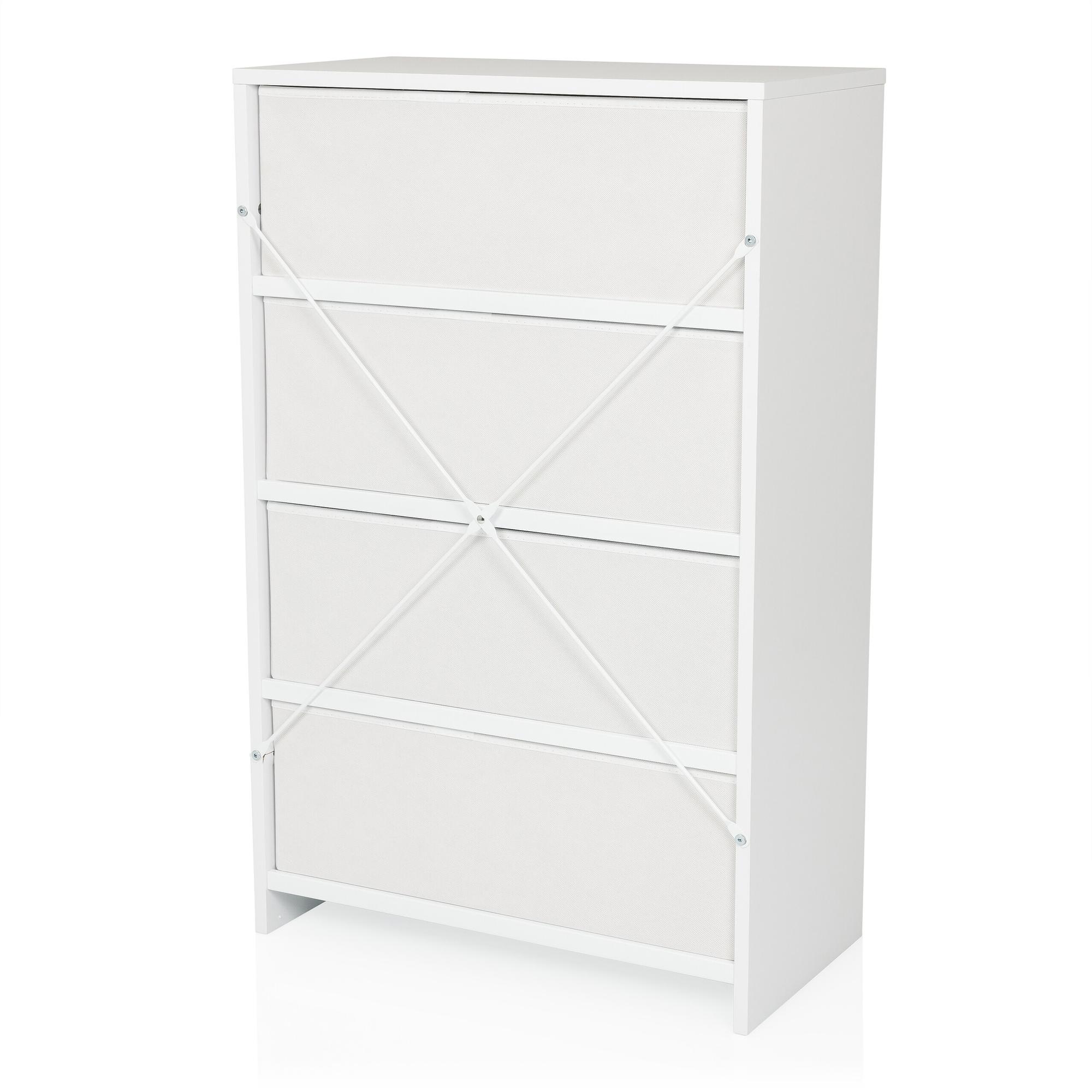 Chest of drawers ESTORIA 58x30x91cm 4 compartments white hjh LIVING 9