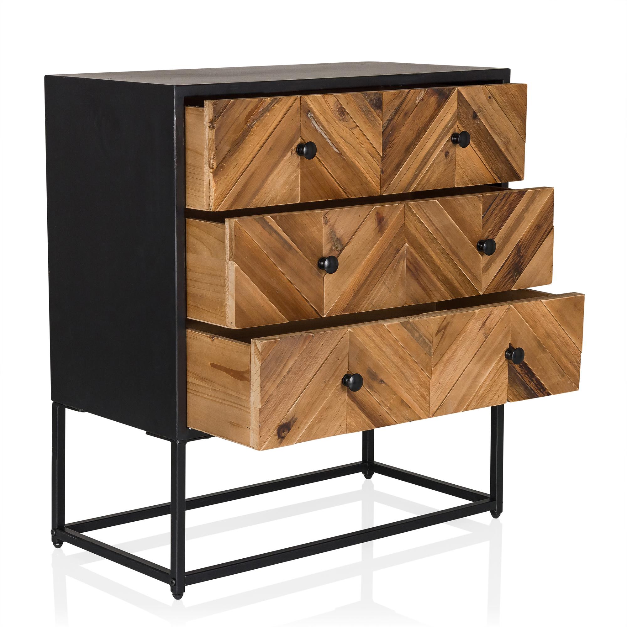 SANTJAGO BLACK SUN Kommode Tannenholz 2