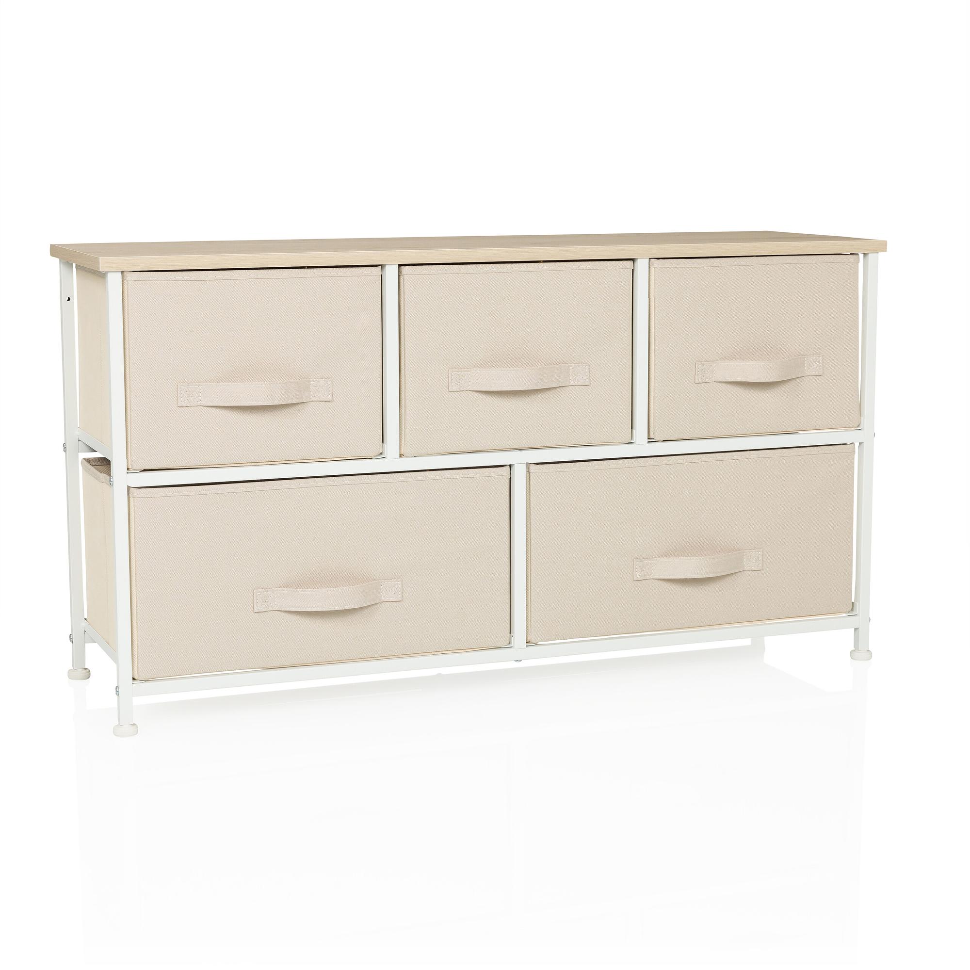 FOLDAR Kommode mit 5 Fächern Beige 0