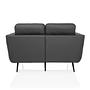 VINTALUX 2-Sitzer Sofa Kunstleder Grau 1