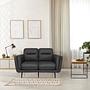 VINTALUX 2-seater sofa faux leather grey 2