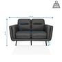 VINTALUX 2-Sitzer Sofa Kunstleder Grau 8
