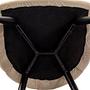 SCALLORE Dining chair in shell shape velvet light brown 5