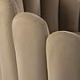 SCALLORE Dining chair in shell shape velvet light brown 4