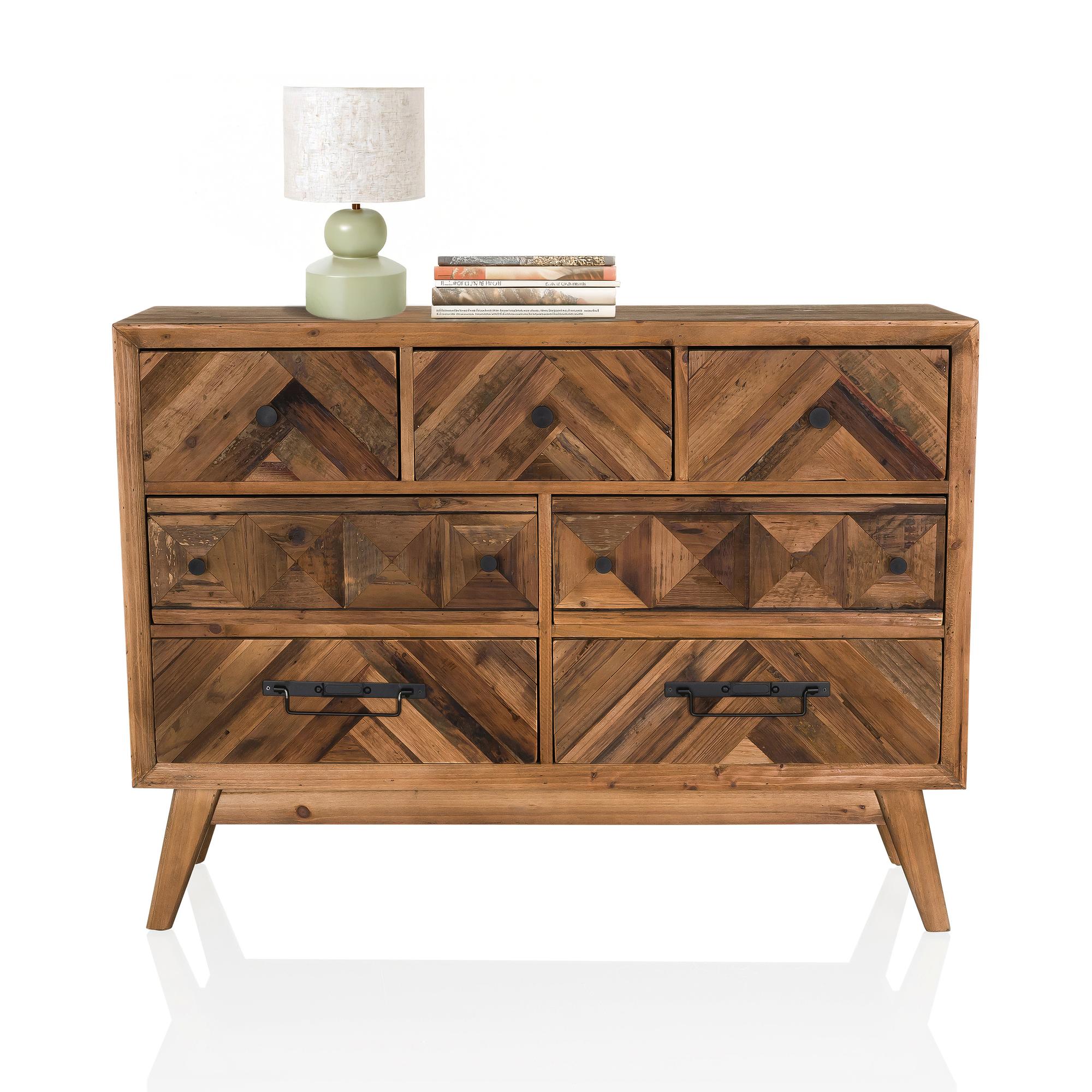 SANTJAGO WOOD XL Chest of drawers with 7 drawers Fir wood 1