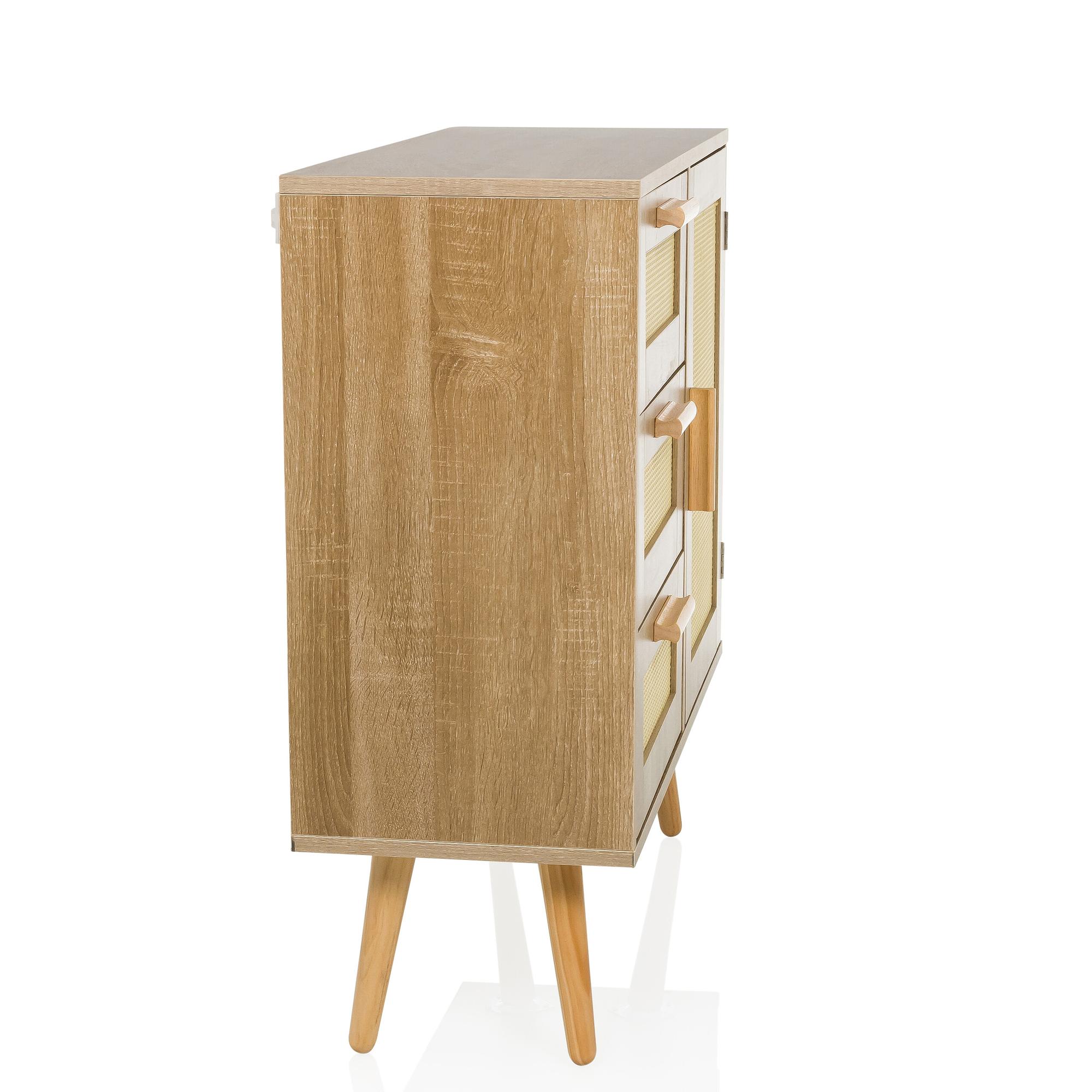 STRYN Chest of drawers with 3 drawers Light brown 6