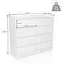 OSOYRO Chest of drawers with 8 drawers White 4