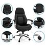 BRENTON XXL Office chair Faux leather Black 2