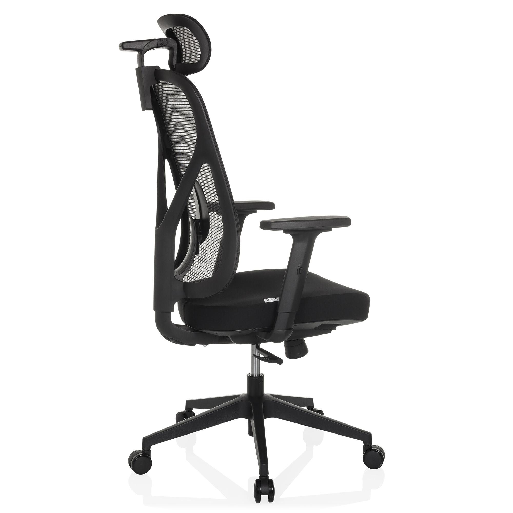 B?rostuhl / Drehstuhl RALOO ECO Sitz Stoff / R?cken Netzstoff schwarz hjh OFFICE 7