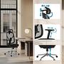 Office chair / Swivel chair RALOO PRO Seat fabric / Back mesh black hjh OFFICE 2