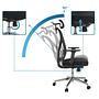 Office chair / Swivel chair RALOO PRO Seat fabric / Back mesh black hjh OFFICE 1