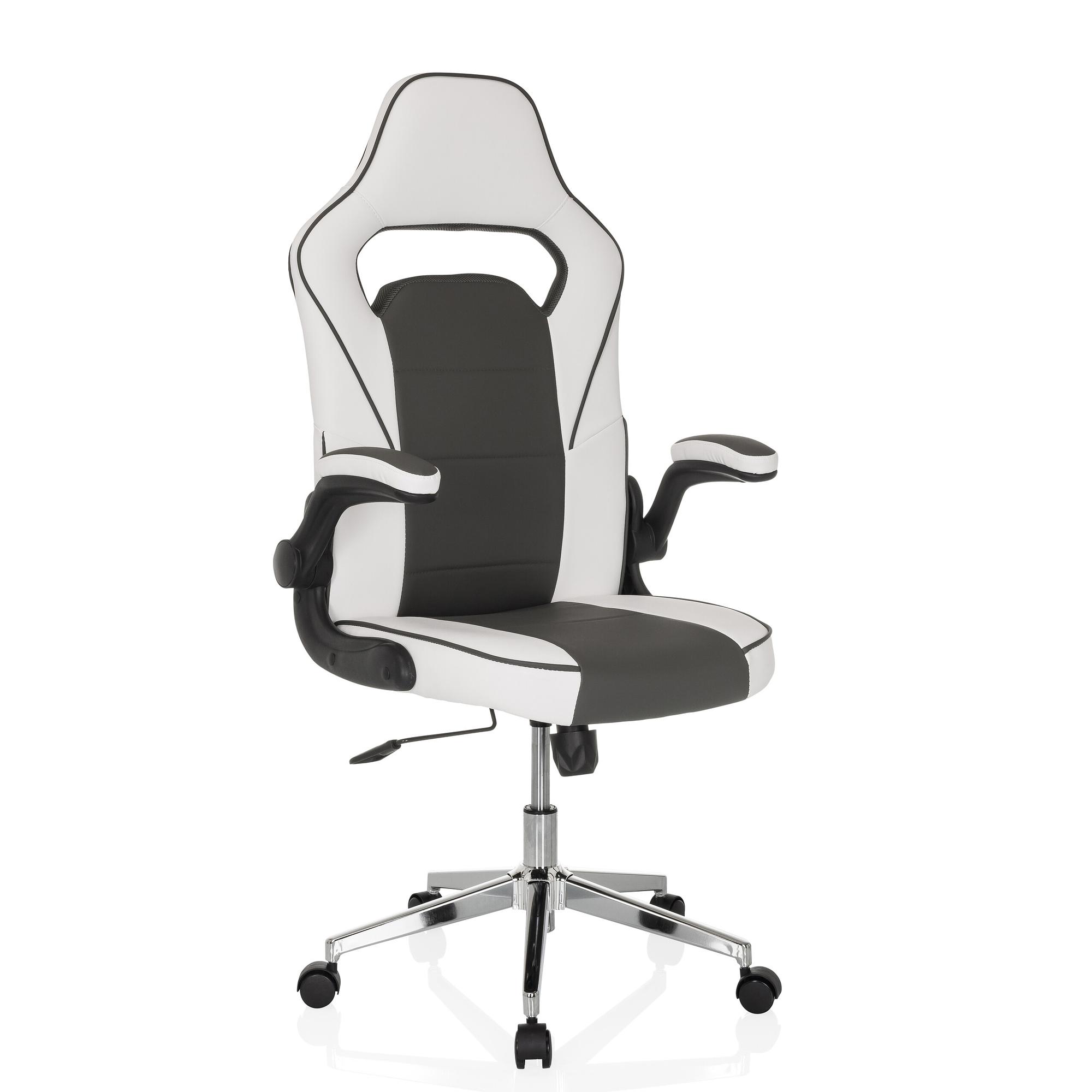 GAME SPORT PRO Office Chair Faux Leather White Grey 0
