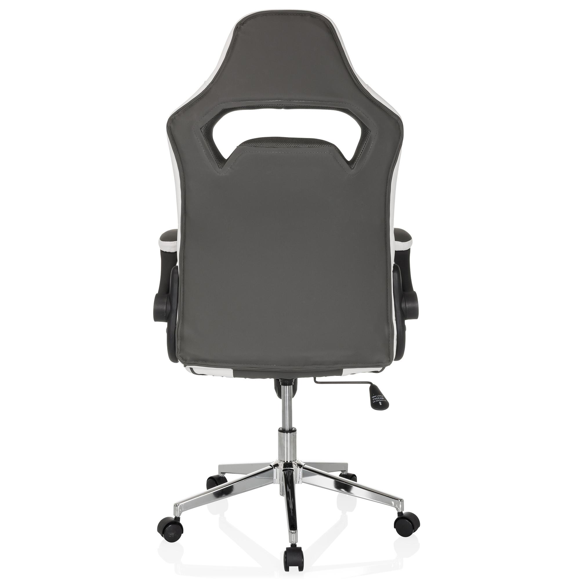 GAME SPORT PRO Office Chair Faux Leather White Grey 9