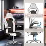 GAME SPORT PRO Office Chair Faux Leather White Grey 2