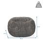 Sitzolo R Sitzsack Cord Stoff Grau 7