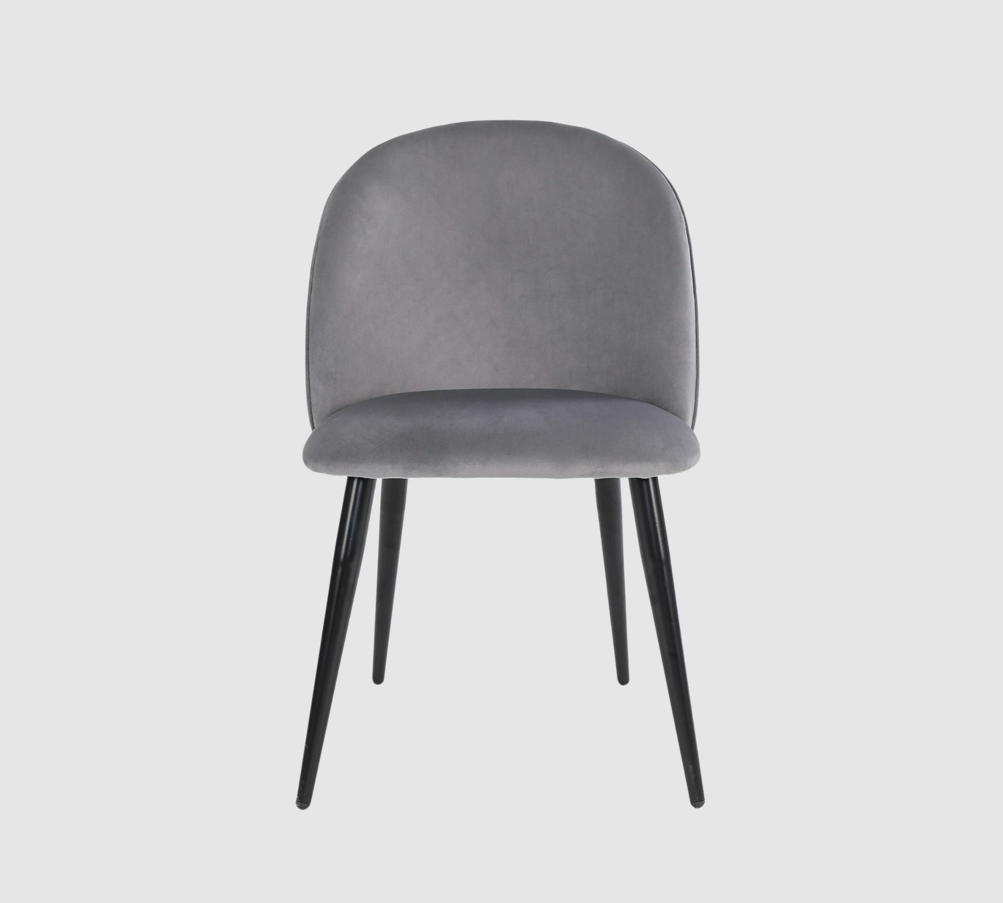 2x Velvet upholstered chair Grey 1