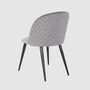 2x Velvet upholstered chair Grey 2