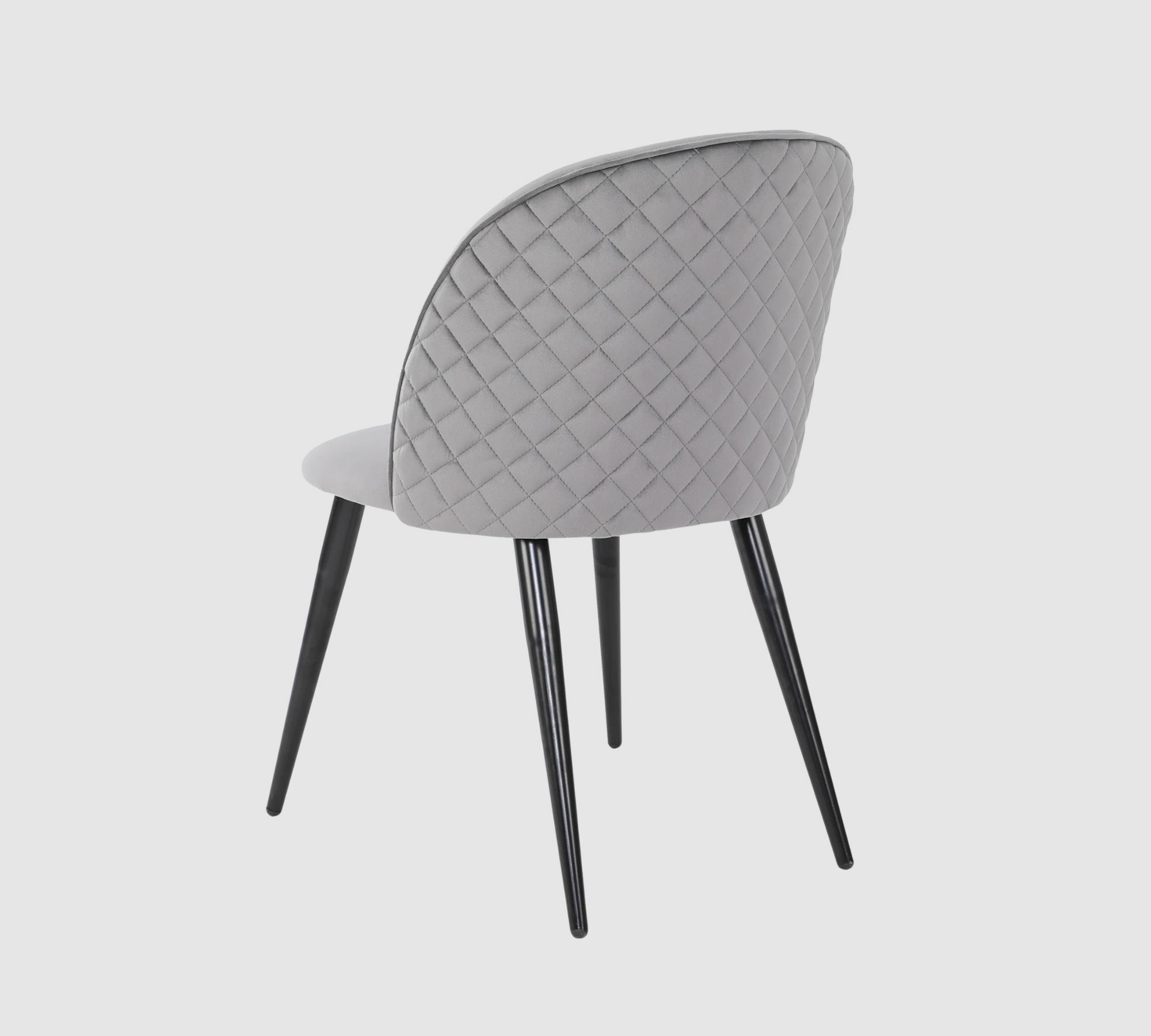 2x Velvet upholstered chair Grey 2