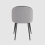 2x Velvet upholstered chair Grey 3
