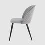 2x Velvet upholstered chair Grey 4