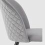 2x Velvet upholstered chair Grey 5