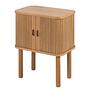 Henesk Nightstand Solid Wood Veneer Oak 0