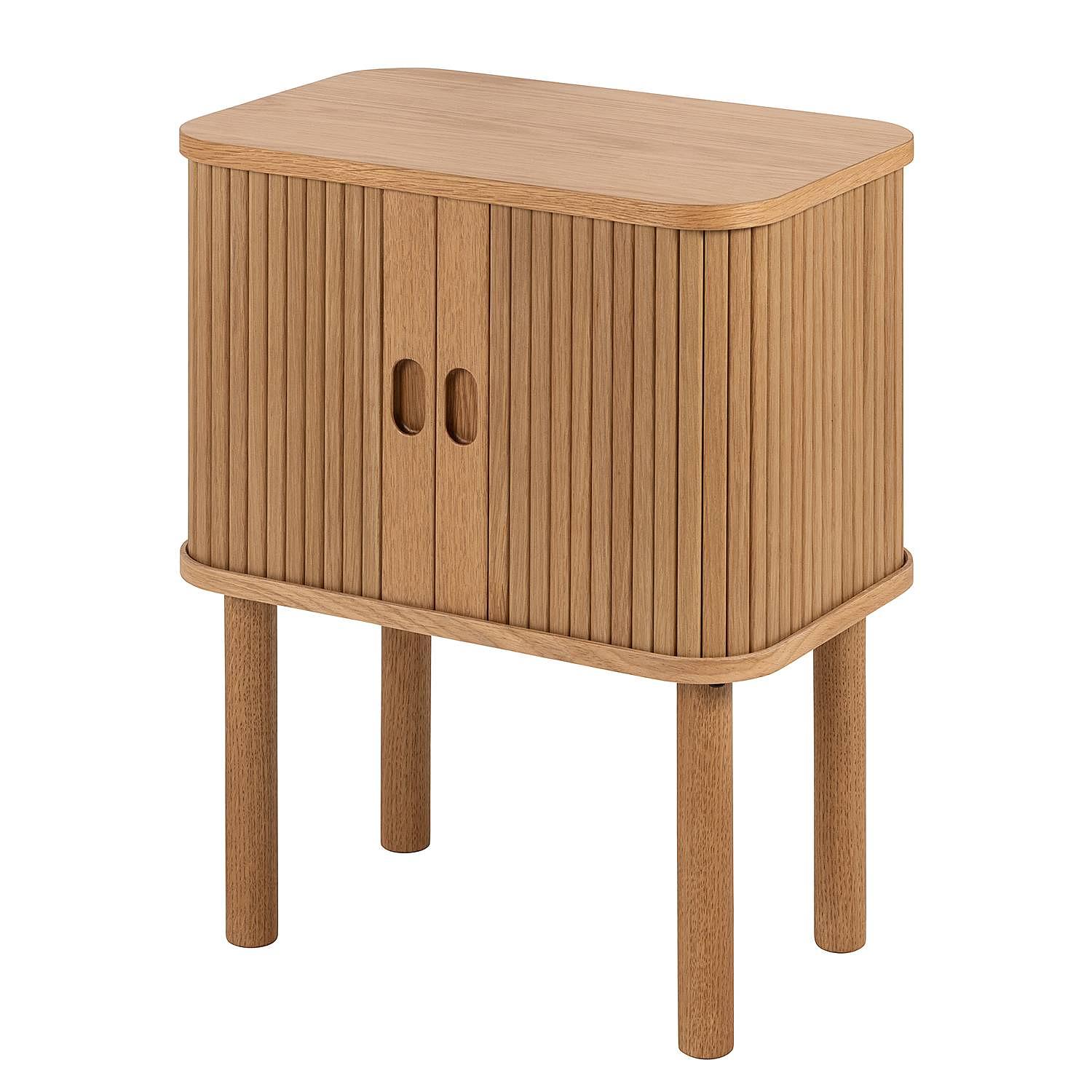 Henesk Nightstand Solid Wood Veneer Oak 0