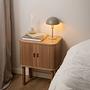 Henesk Nightstand Solid Wood Veneer Oak 1