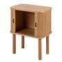 Henesk Nightstand Solid Wood Veneer Oak 3
