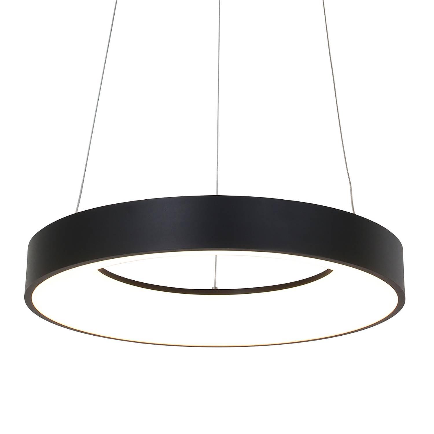 Ringlede LED-Pendelleuchte Aluminium 1-flammig 48cm 0