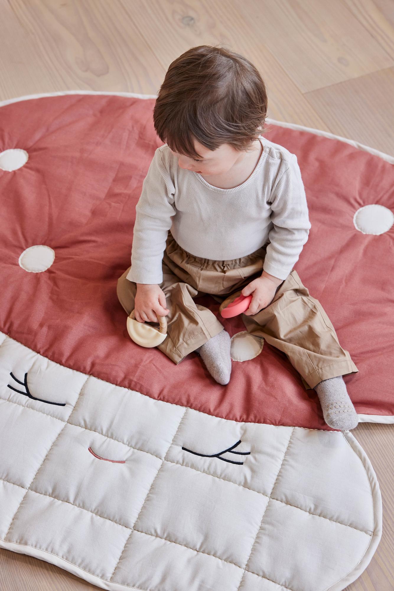 Mushroom Blanket Organic Cotton Multicolored 1