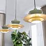 SINGAPUR Pendant light Green 3-lamp 1