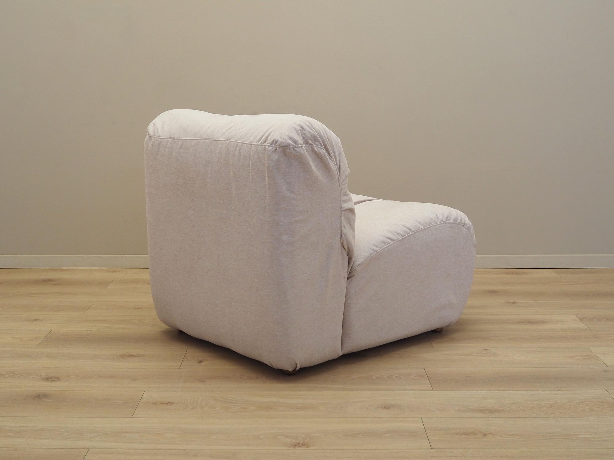 Beige armchair, Italian design, 1970s, Production: Italy 6