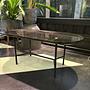Ovaler Couchtisch Marmor Schwarz 1