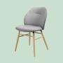 Upholstered chair with solid oak frame 0