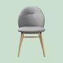 Upholstered chair with solid oak frame 1