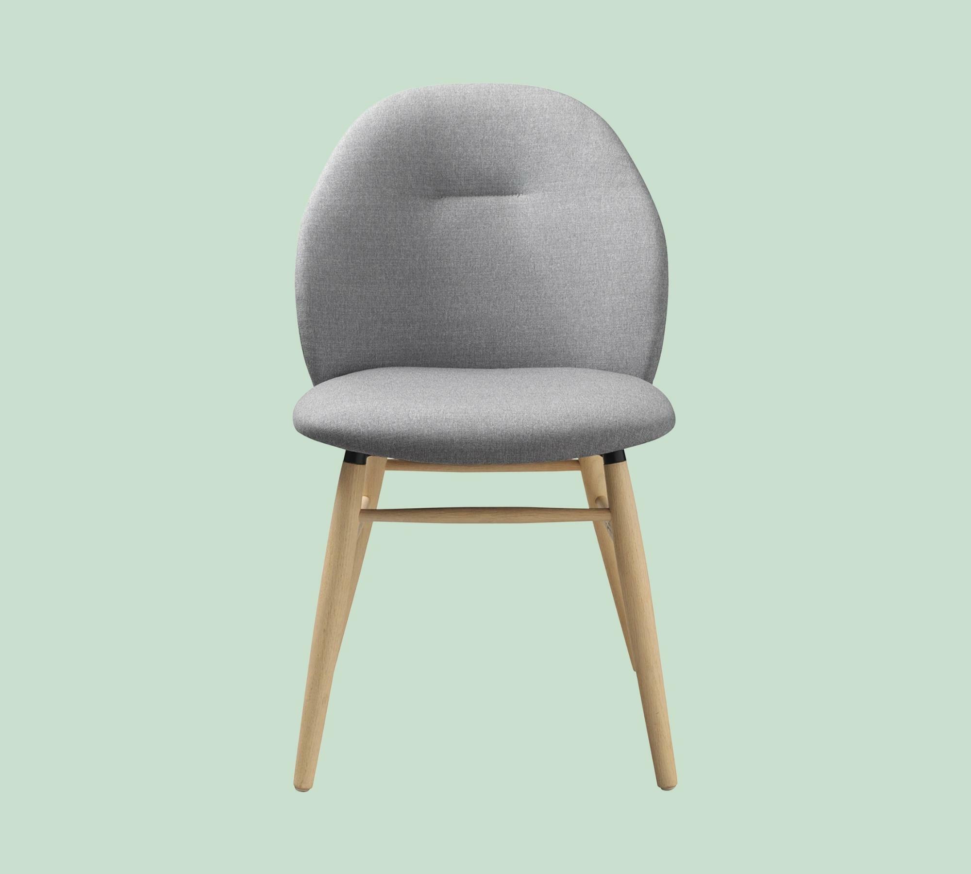 Upholstered chair with solid oak frame 1