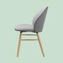 Upholstered chair with solid oak frame 2