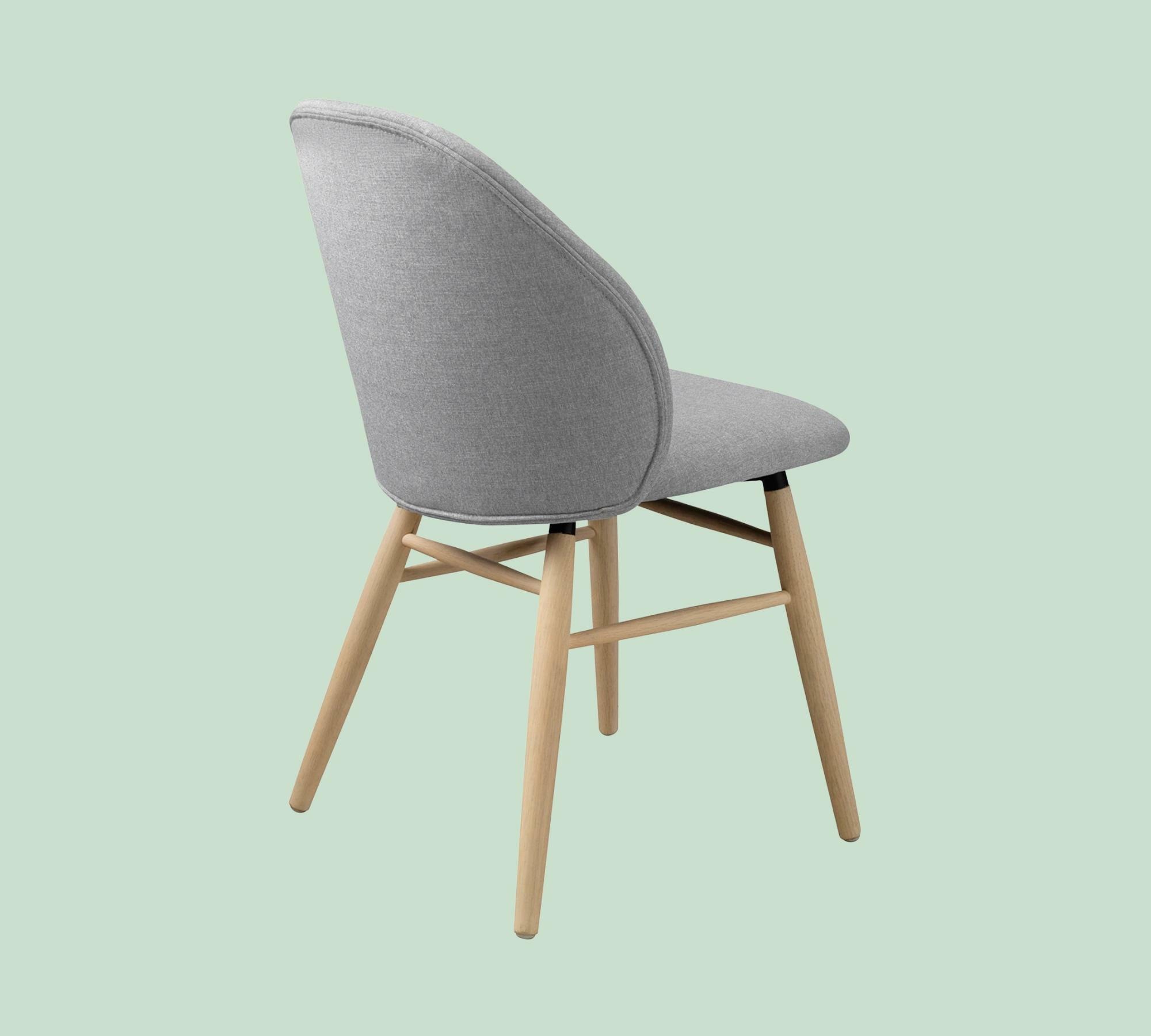 Upholstered chair with solid oak frame 3